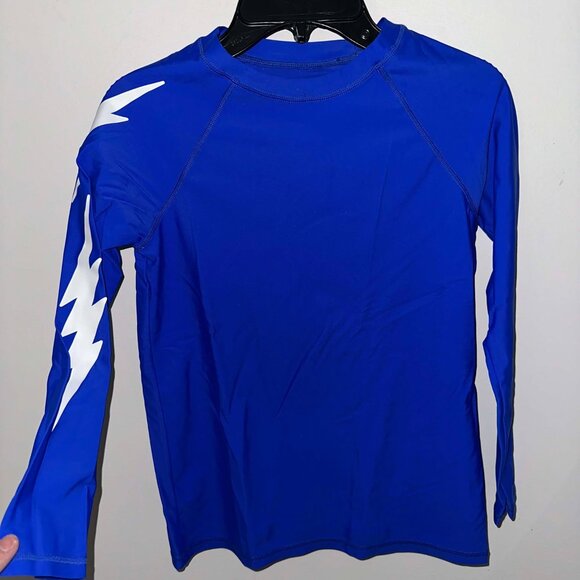 NWOT Rockets of Awesome Rash Guard with Lightning print, size L (10/12) - Picture 1 of 3